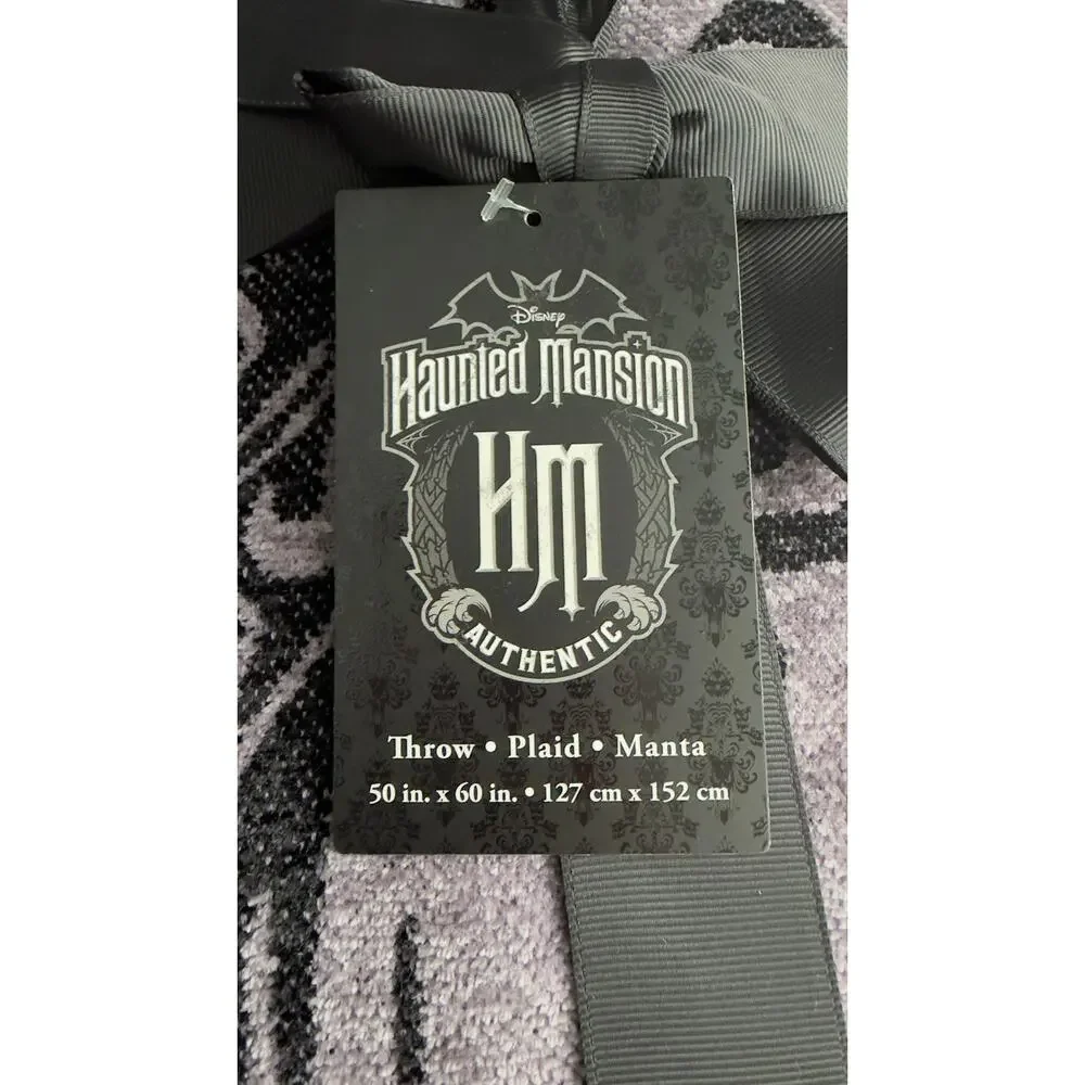 Disney Haunted Mansion Wallpaper Chenille Throw Blanket 50x60 NEW